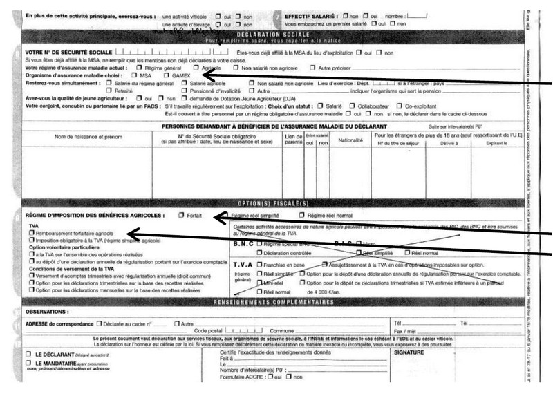 comment avoir un numero d exploitation agricole